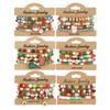 Festive Acrylic Beaded Christmas Bracelet Set for Women