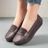 Women's Penny Loafers Leather Driving Moccasins Comfort Flats Casual Slip On Blue Nurse Plus Size Ballets Shoes for Girl
