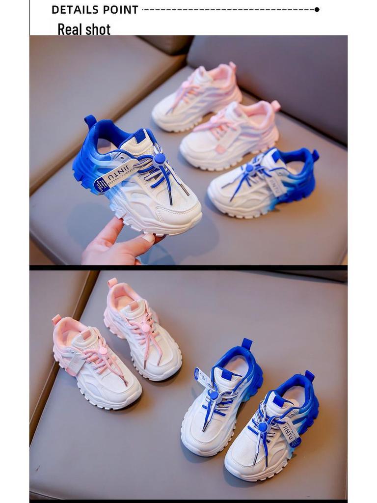 2024 Kids' Double Mesh Sports Shoes for Boys & Girls - Stylish Running Sneakers for Medium & Large Children