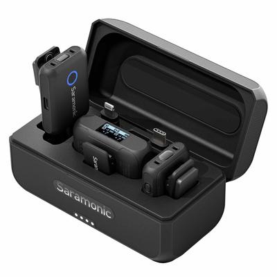 Беспроводная микрофонная система Saramonic 1 коробка 2,4 ГГц 4-в-1 (В комплект входят 2 передатчика, приемник, зарядка/хранение) Blink500B2+ -JP []