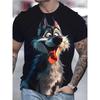 Funny Men's T-shirt Summer Casual Round Neck Short Sleeve Animal Printed Outdoor Fashion 2025 Male Clothing Street T Shirts