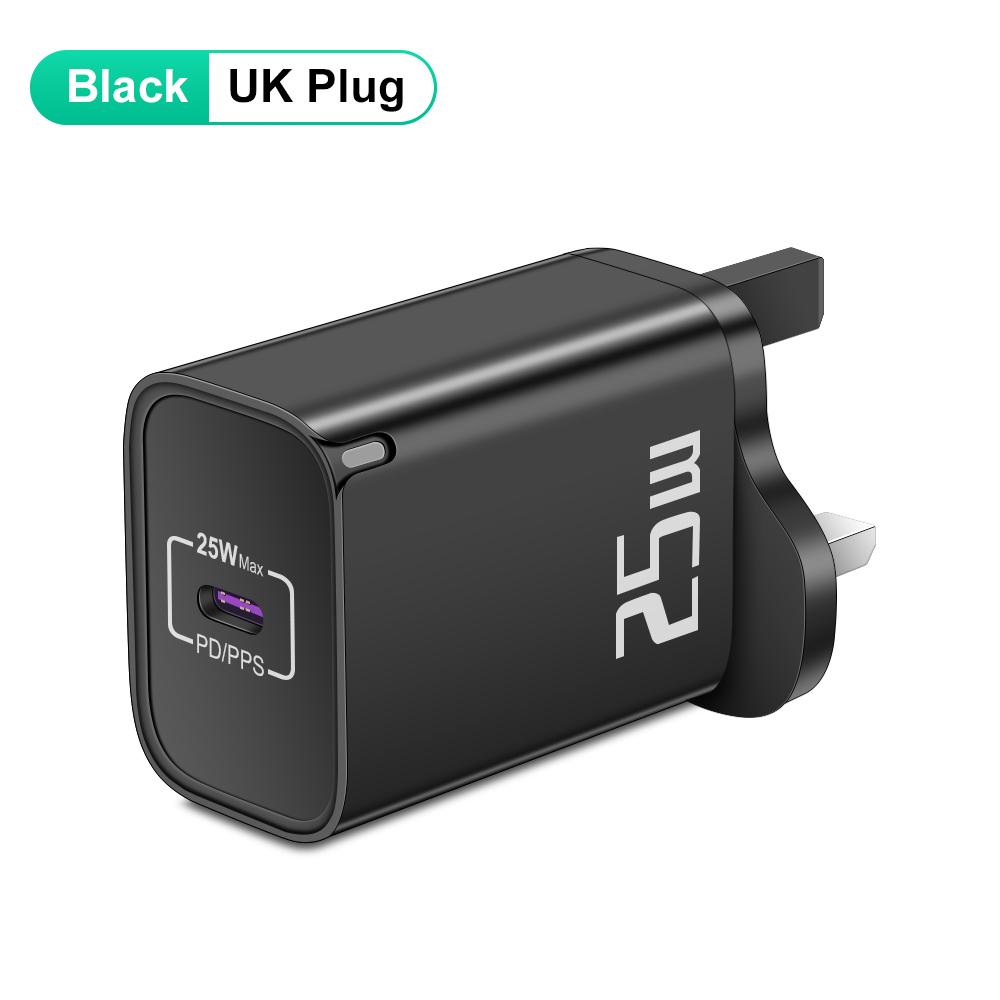 PD 25W USB C зарядное устройство быстрой зарядки Type C зарядное устройство для iPhone 16 15 Pro Phone QC 3.0 Type C быстрая зарядка для Xiaomi Huawei Samsung