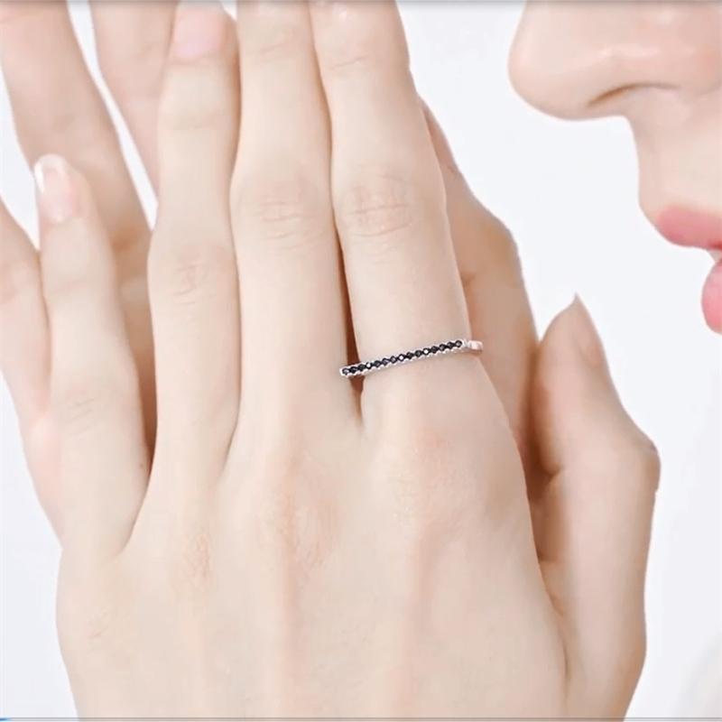 Black Awn Классические женские кольца с черными камнями