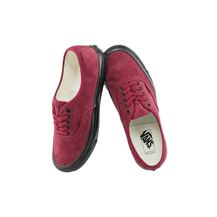 Vans OG Authentic LX Velvet Emboidery - Leopard Pomegranate Unisex Sneakers Red VN0A4BV99RH