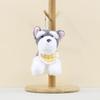 Cute Schnauzer Dog Plush Keychain Fluffy Toy Bag Charm West Highland Terrier