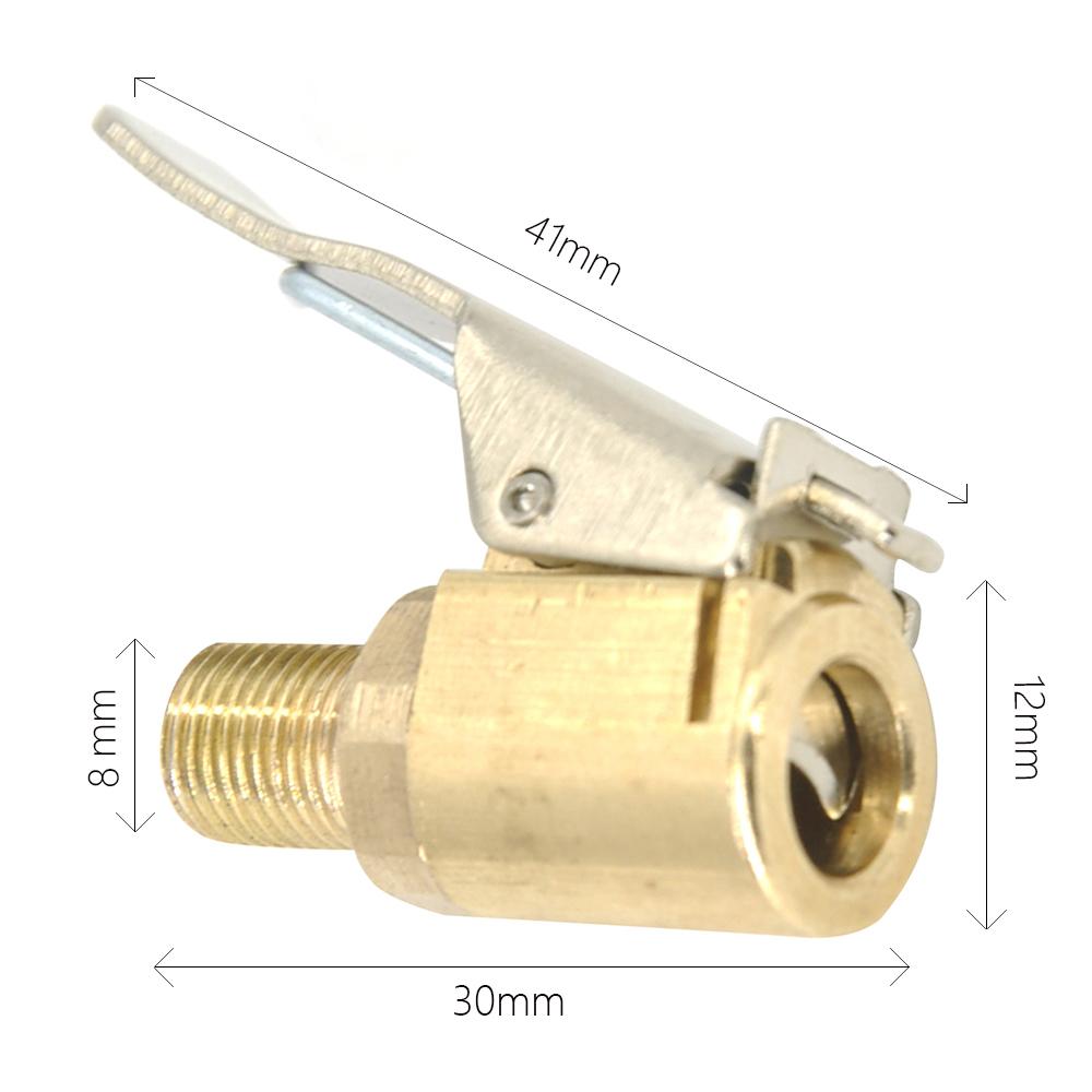 Надувной насос для автомобильных шин, воздушный патрон, насос для накачивания, клапанный соединитель, зажимной адаптер, автомобильный латунный портативный 8-миллиметровый клапан для шин и колес