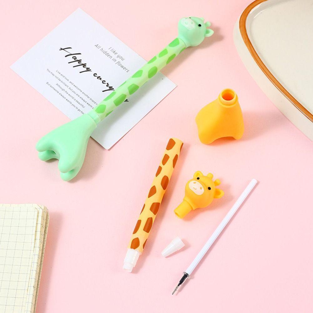 Pretty Aesthetic Giraffe Gel Pen Funny Cute Writing Pen Standing Giraffe Pen  School Office Supply