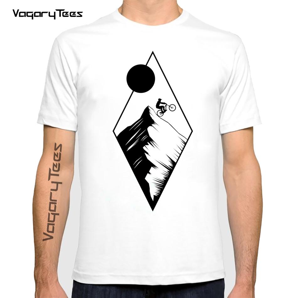 Bicycles MTB Print T Shirt Summer Men T-shirt Downhill Biking Print Casual Heartbeat Stimulation Exercise Male Harajuku Tshirt