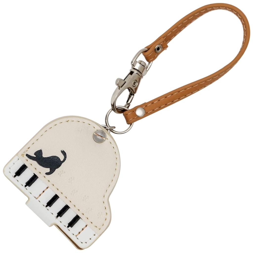 Часы аналоговые Cat Piano Bag Charm Watch с лупой коричневые [Fieldwork] LW038-1 женские