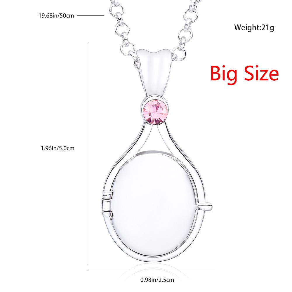 H2o Openable Metal Shell Pendant Necklace Silver Color with Crystal Mermaid Tv Movies Jewelry for Women Girls Cute Necklaces
