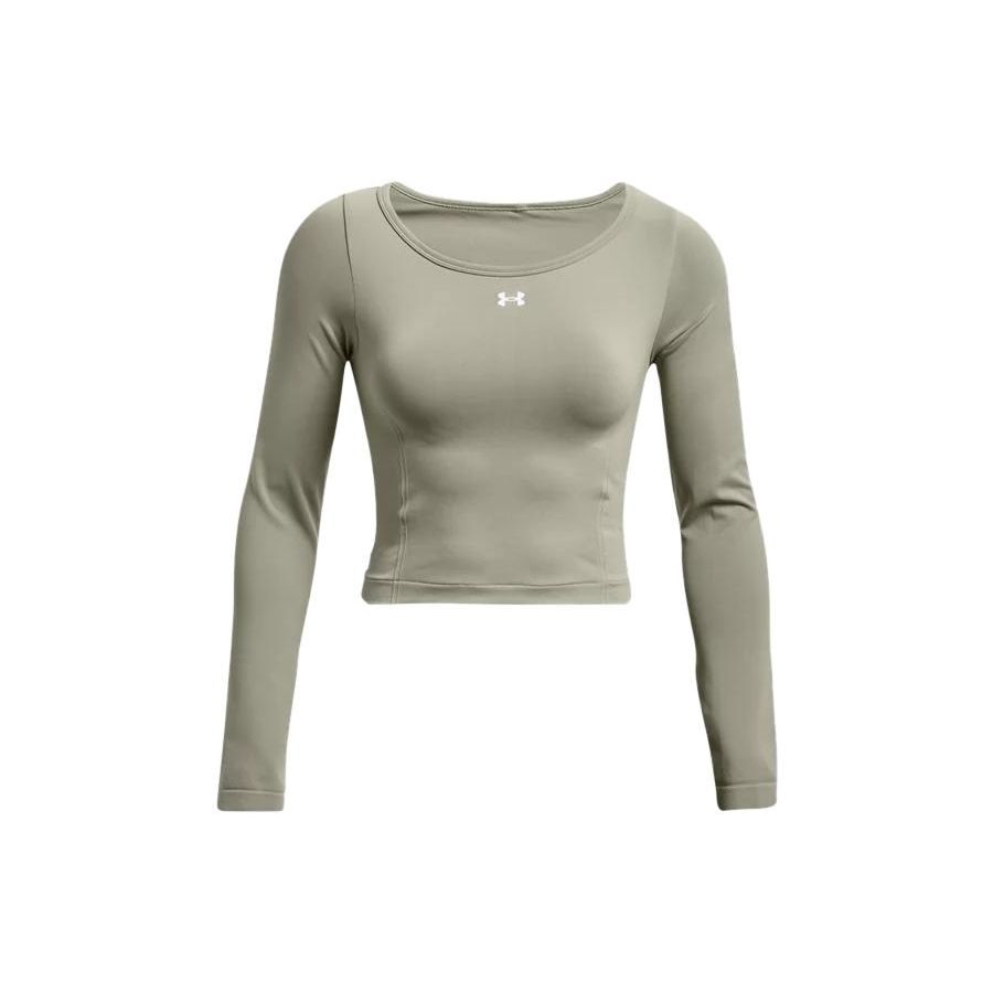 Under Armour Свитшот с коротким рукавом и круглым вырезом с логотипом, женский, серый 1379150-504