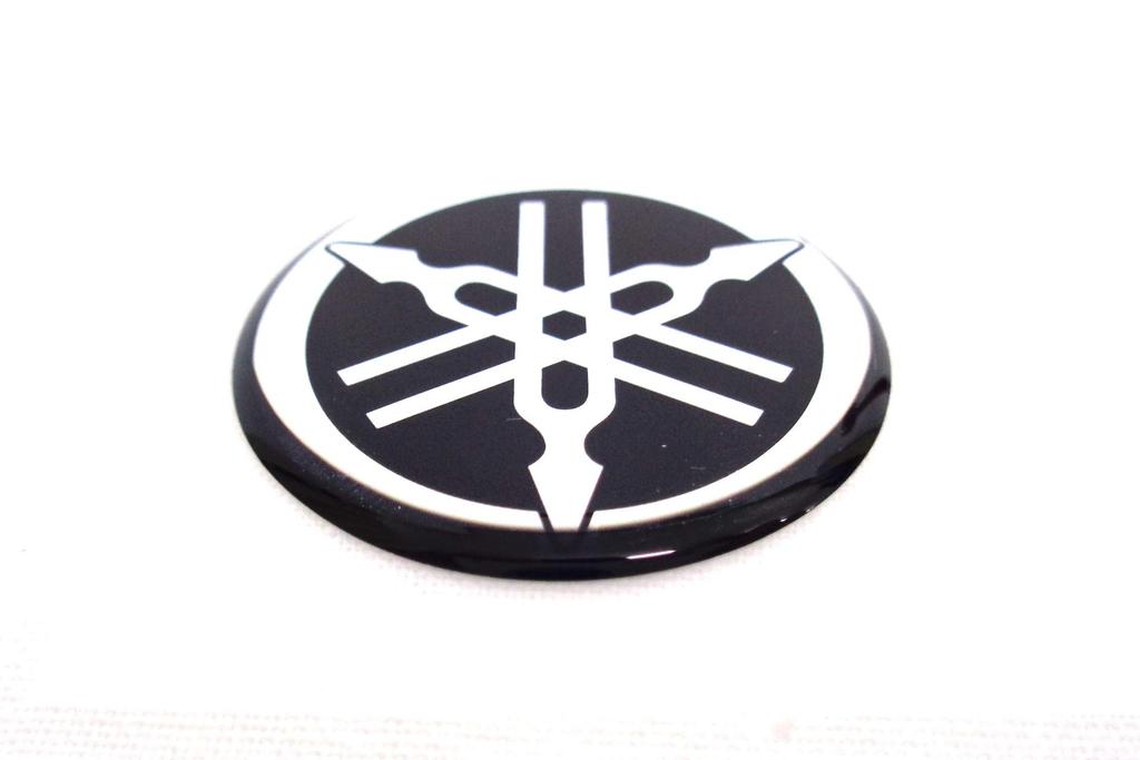 Наклейка с эмблемой камертона Yamaha, серебристая, оригинальный продукт, 1,2 дюйма (30 мм)