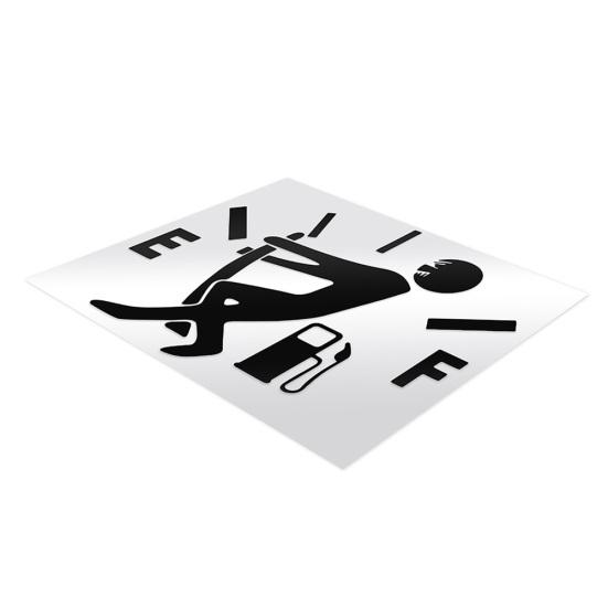 Pull Fuel Tank Pointer Funny Reflective Car Vehicle Body Sticker Decals Decor