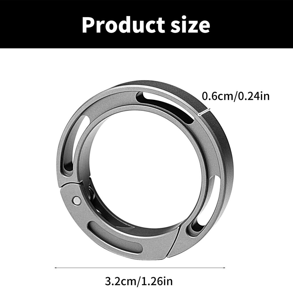 Брелок для ключей из титанового сплава для переноски рюкзака, маленькие круглые кольца для хранения ключей AntiLost