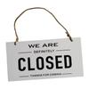 Double Sided Hanging Sign Reversible Open and Closed Wooden Business Sign Shop