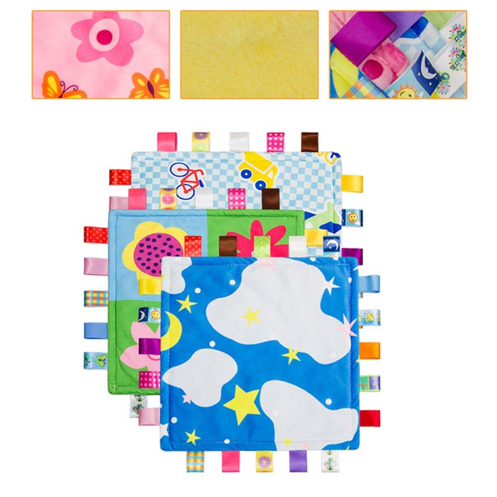 Colorful Baby Security Blanket Soft Touch Plush Damage To Baby Sleep Helper Soothe Towel for Kids Toddlers (No Skin)