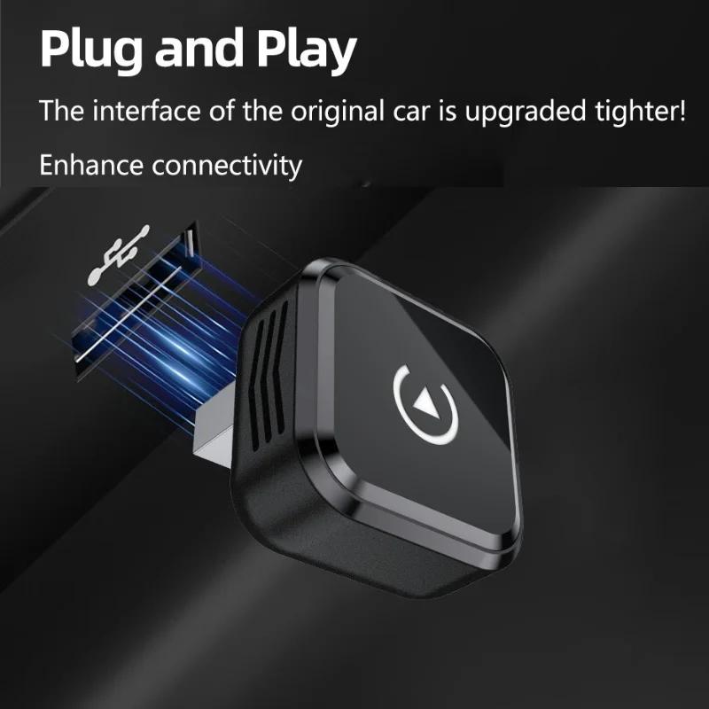Carplay AI Box Беспроводной Android Auto Смарт-бокс 2 в 1 Проводной к Беспроводному Адаптеру CarPlay USB Type-C Донгл в Универсальный автомобиль