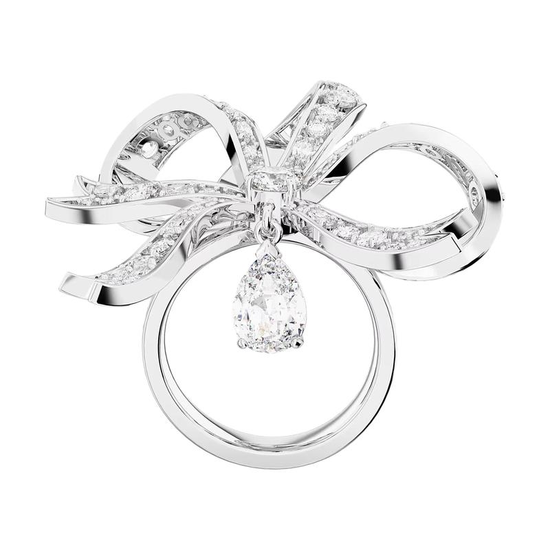 Swarovski Гипербола Графический Дизайн Кольцо Женское Серебряное 5647731