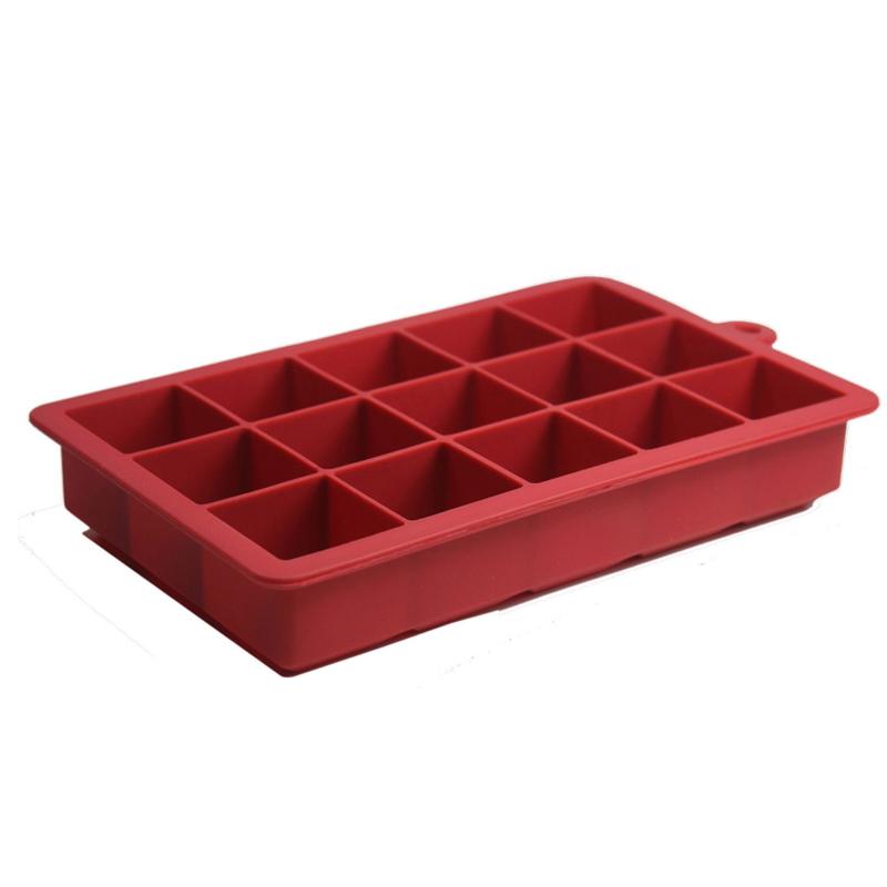 Силиконовый лоток для кубиков льда с 15 сетками, большая форма, гигантский производитель, 3 x 3 x 3 см, квадратный
