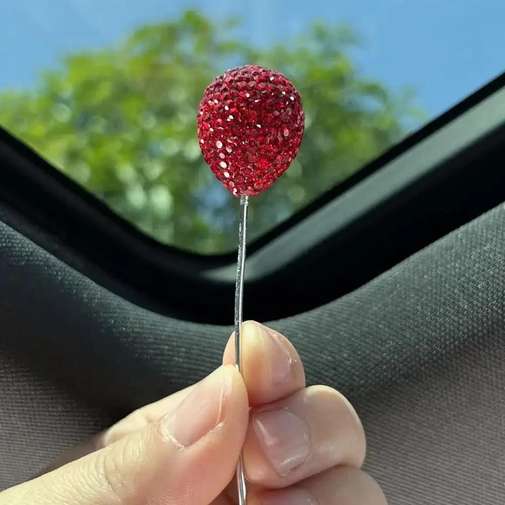Креативный Стразы Воздушный Шар Корона Центральная Консоль Автомобиля Декоративные Украшения Приборная Панель Милый Декор Шикарные Автомобильные Аксессуары Интерьер
