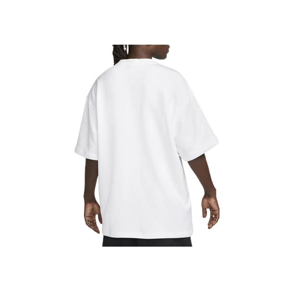 Nike Спортивная одежда Circa Solid Logo Пуловер с круглым вырезом Свободная футболка с короткими рукавами Мужские топы Белые DX0188-100