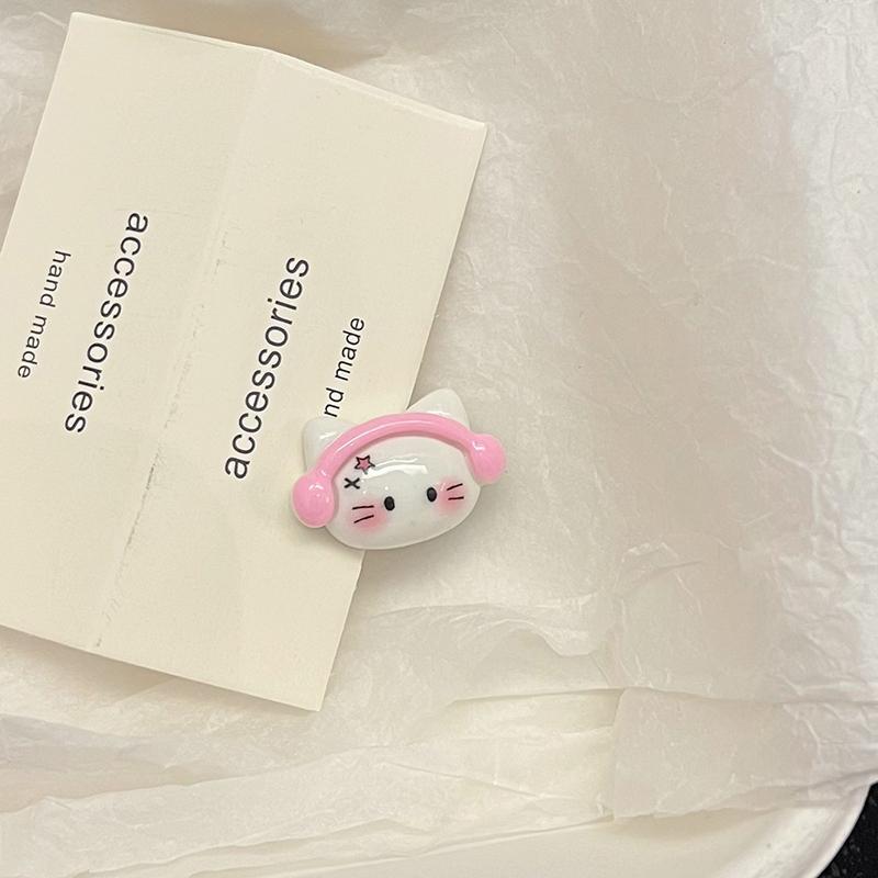 Милая заколка для волос, кошачья голова, рыбка, сердечко, кость, конфетная лапка, мини-заколка для волос для женщин и девочек, готический панк-головной убор, аксессуары для волос