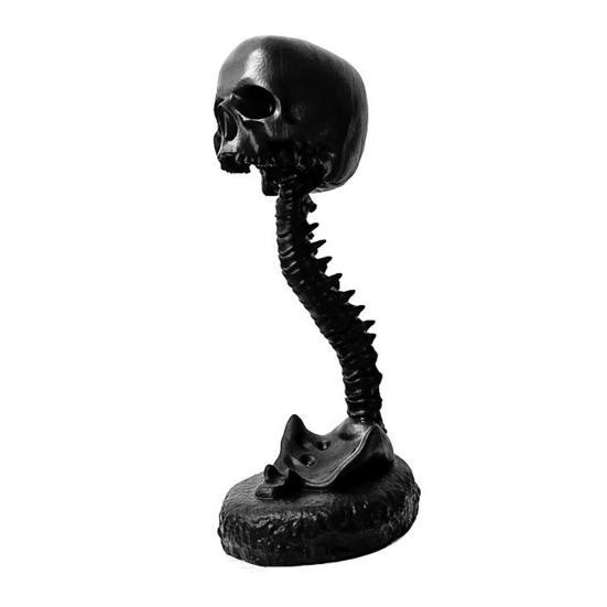 Горшок для цветов в виде черепа с подставкой для позвоночника, реалистичный цветочный горшок из смолы в виде черепа, готическое украшение для дома, конфетница на Хэллоуин для домашнего офиса
