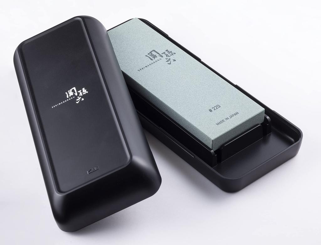Нож Kai Seki Magoroku Грубый с хранением Сделано в AP0328 Точилка, #220, Чехол, Япония,