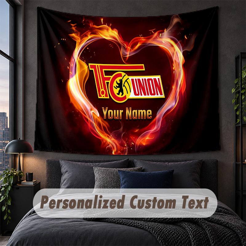 Custom Name Text Tapestry,VfB Stuttgart FC Decorative Wall Hanging, Background Tapestry For Home Bedroom