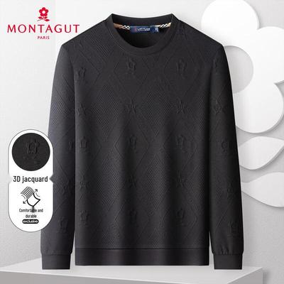 Мужской свитшот с длинным рукавом, жаккардовый с 3D-тиснением MONTAGUT