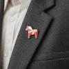 Decorative Zodiac Horse Brooch Zinc Zinc Alloy Steed Brooch Creative Lapel Pin  Backpack Decoration
