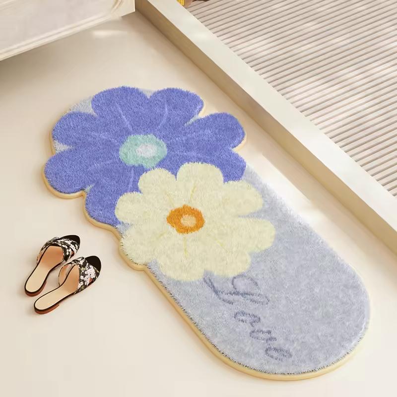 Imitation Cashmere Bathroom Toilet Floor Mat  Absorbent Foot Mat Household Carpet Room Vanity Quick-Drying Carpet Home Decoratio