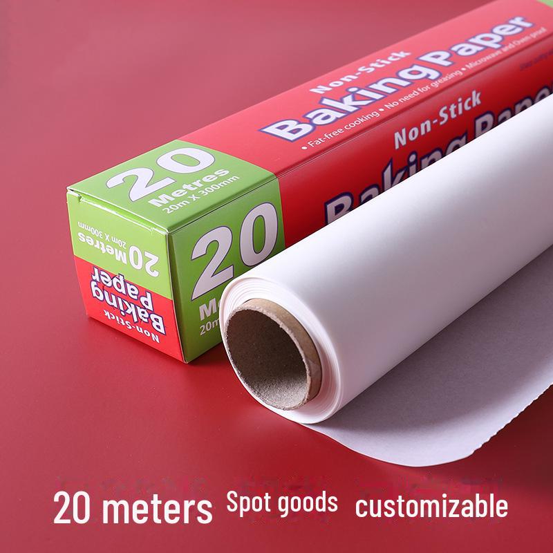 Рулон силиконовой маслостойкой бумаги для выпечки для духовки и барбекю, 20 м