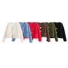 24 Damen Herbst Winter Street Fashion Rundhals Strick Cardigan Kurzer Pullover Mit Metallknöpfen
