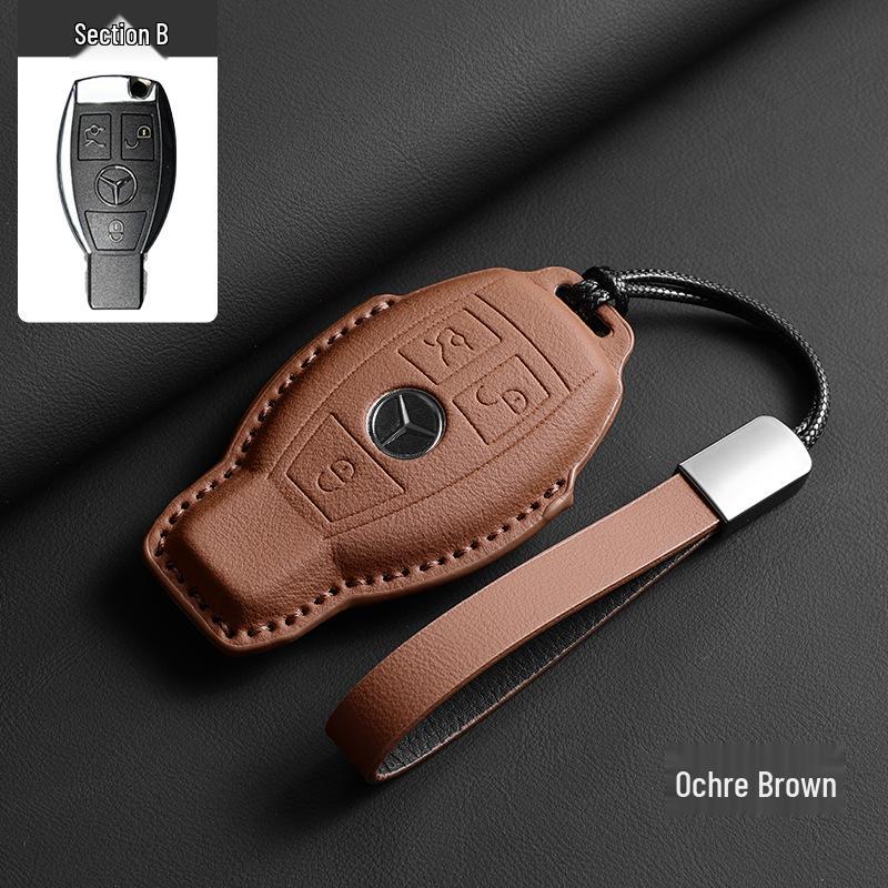 Mercedes-Benz Key Case - Genuine Leather for GLC, GLE, C-Class, E-Class