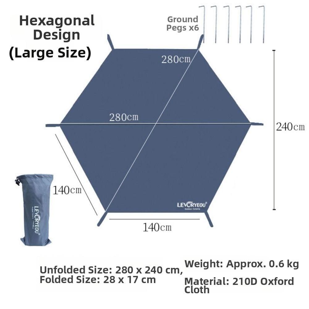 Износостойкий Водонепроницаемый Тент для Пола Палатки Утолщенная Ткань Оксфорд Пляжный Тент