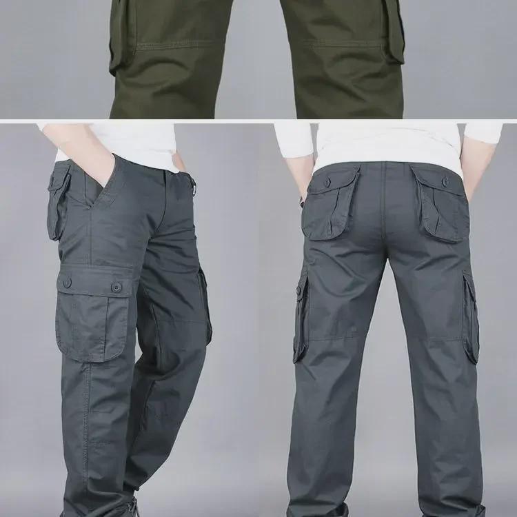 Мужские модные брюки-карго с 3D-эффектом: Свободный крой, многокарманные тактические брюки