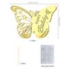 12 PCS Acrylic Happy Birthday Butterfly Cupcake Toppers for Party, Engraved Mirror Acrylic Cake Disc for DIY Cupcake Decoration