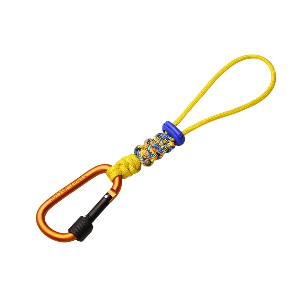 Multifunctional Outdoor Camping Accessory, Rope Keychain with -Loss Strap and Water Bottle Hook Hiking