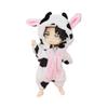 Niannyyhouse Одежда для Obitsu 11 Комбинезоны 112 Одежда для кукол BJD Одежда в виде животных Коровы Одежда для кукол Пижама Монстра Размер OB11 Наряд (белый+черный)
