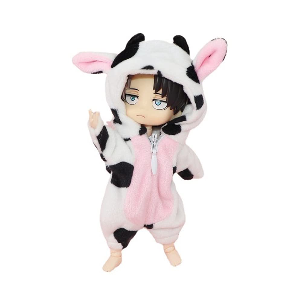 Niannyyhouse Одежда для Obitsu 11 Комбинезоны 112 Одежда для кукол BJD Одежда в виде животных Коровы Одежда для кукол Пижама Монстра Размер OB11 Наряд (белый+черный)