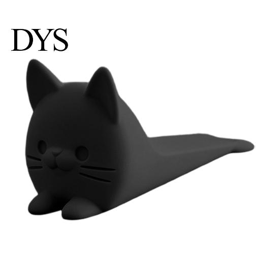 Портативный дверной стопор-клин, 3D-печать, милый кот, нескользящий мультяшный держатель, Декоративный стопор для деревянных полов, Защита дома, Стопор без сверления