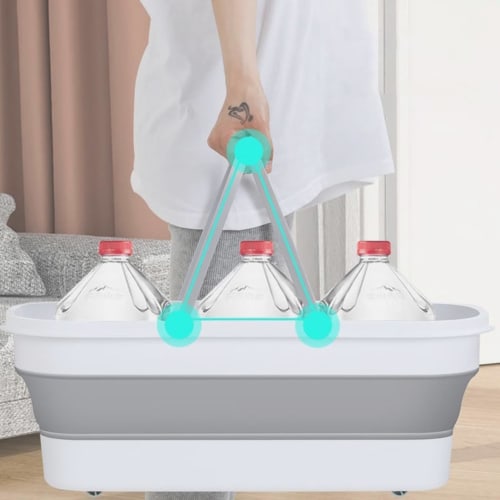 Складное ведро для замачивания и стирки, Белое, Складной таз, Корзина для стирки, Таз, Силиконовый таз, Легкое хранение, Уборка, На открытом воздухе, Ведро для автомобиля, Рыбалка