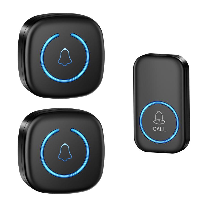 Smart Wireless Doorbell for Home, One-to-Two with Remote Control, Long Range, Ideal for Elderly, Easy Press Ding-Dong Button