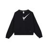 Logo Printed Casual Round Neck Sweatshirt Women Sweatshirt Black DV8019-010