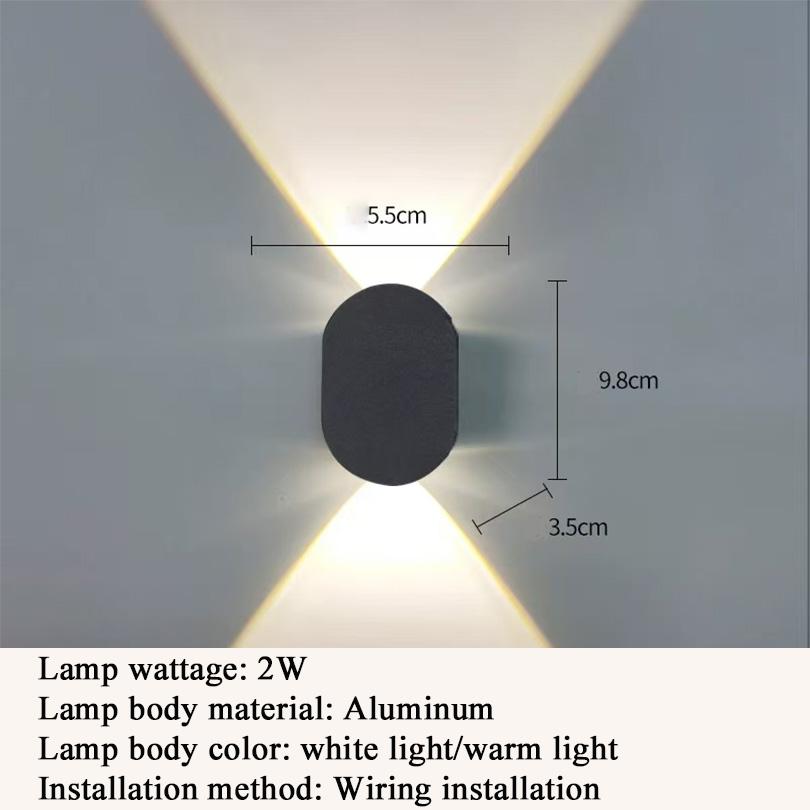Aluminium LED Wall Light Outdoor Indoor 4W 6W 8W 10W AC85-265V Up Down White Black Modern Light For Home Garden Bedroom Corridor