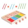 Counting Number of Blocks and Sticks Children Stick with Box Math Game Montessori Toys for