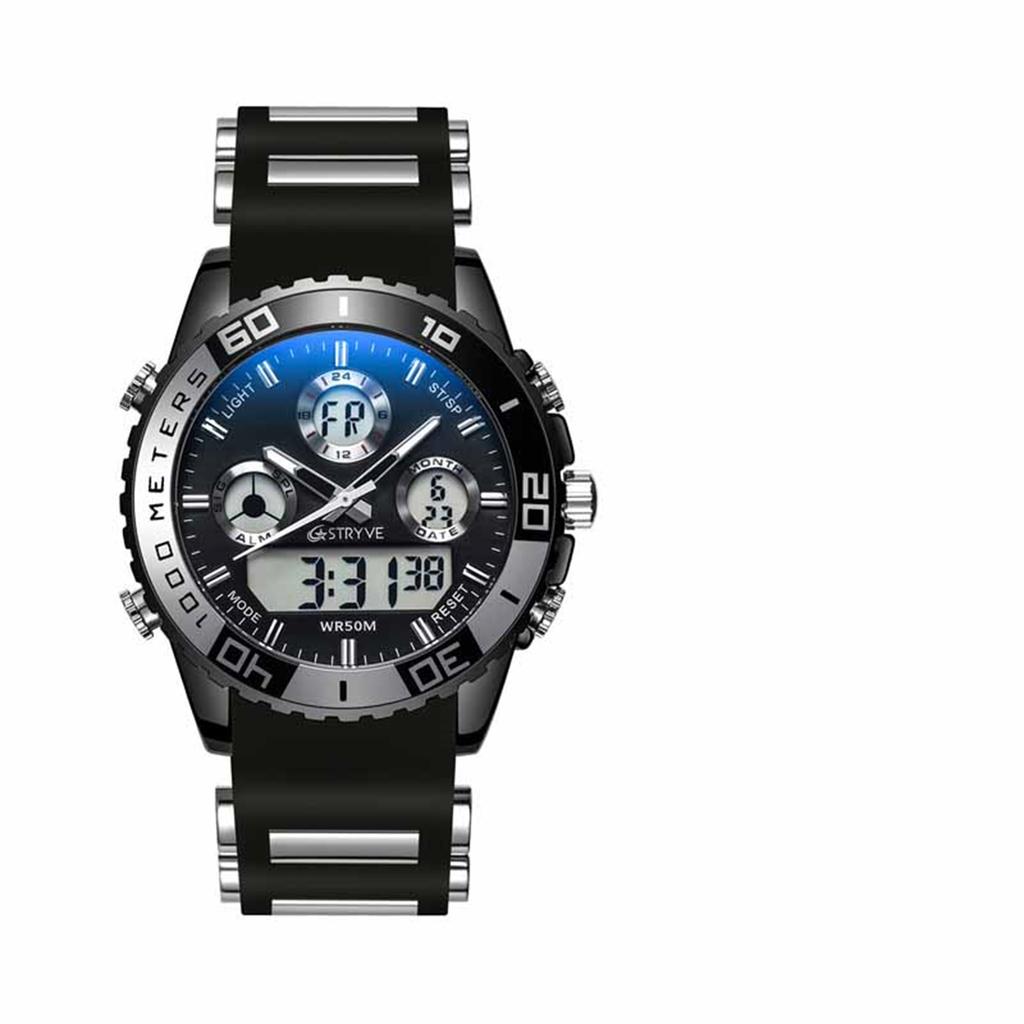 Men's Waterproof Luminous Running Alarm Clock Watch