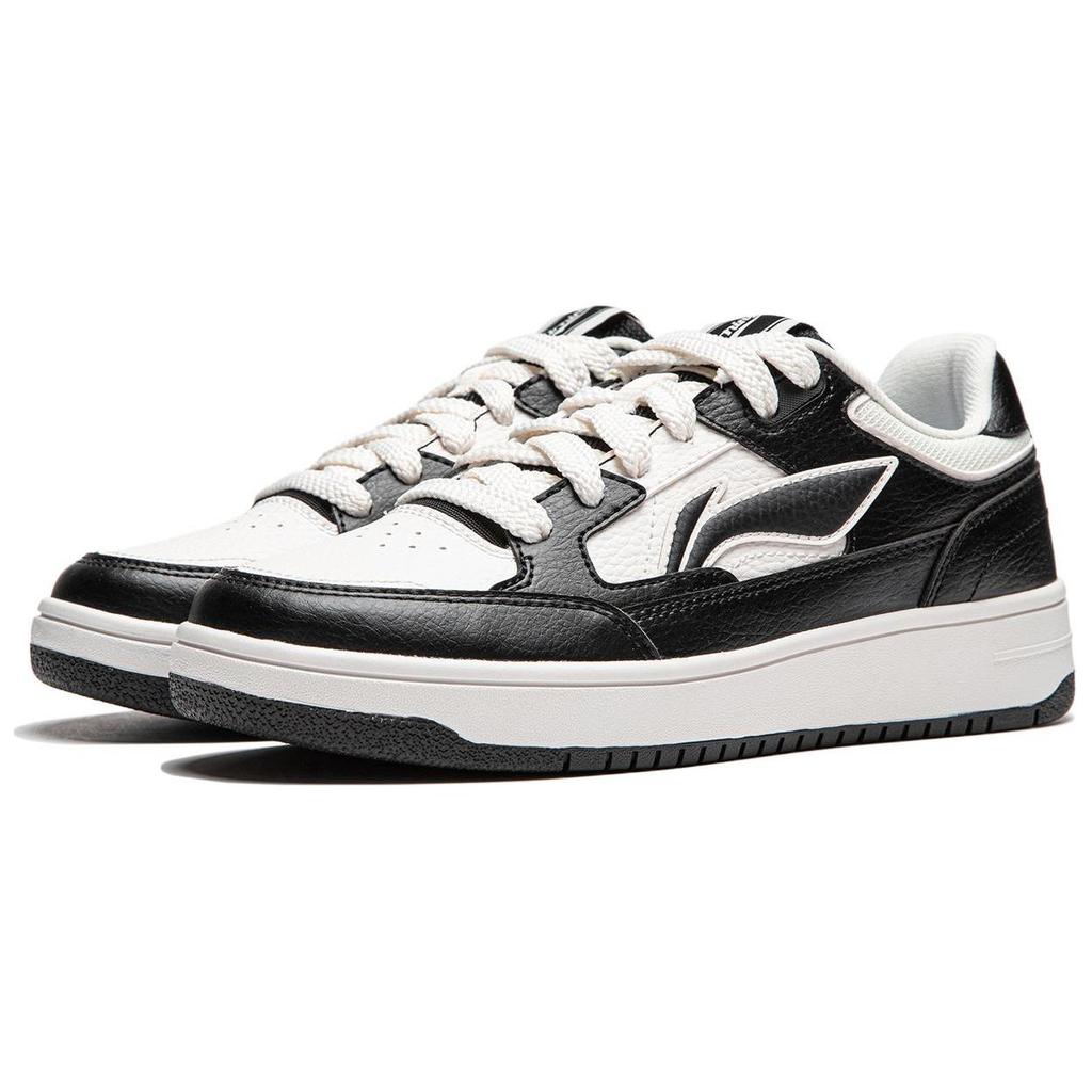 Li Ning Tianji Скользкие, Износостойкие, Легкие, Дышащие Низкие Кеды для Скейтборда Женские Белый Черный AGCU096-4