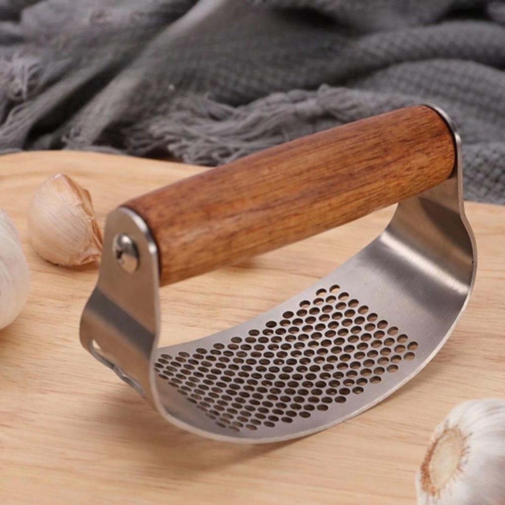 Stainless Steel Garlic Crusher Manual Garlic Mincer Easy-to-Use Garlic Chopper Kitchen Use